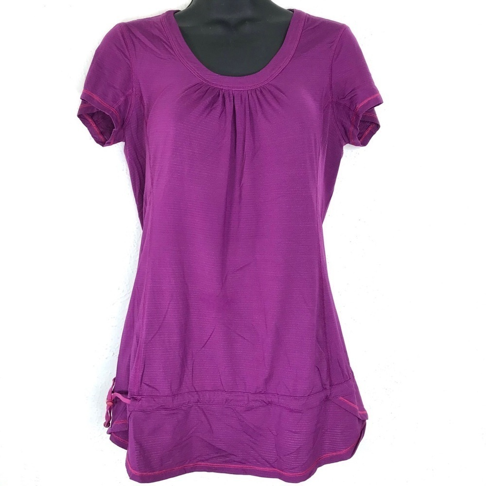 Lululemon Short Sleeve Top Drawstring Waist SIZE 6
